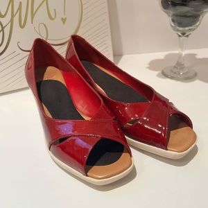 Antonio melani red patio leather shoes